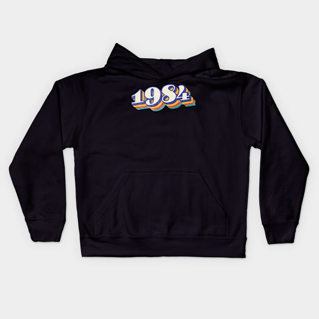 1984 Birthday Kids Hoodie by Vin Zzep